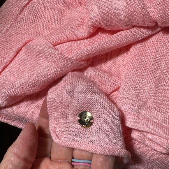 🦩🌴Lilly Pulitzer Linen pull over, light weight coral pinkish color🌴🦩EUC - Picture 4 of 4